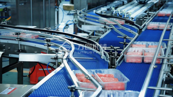 牛肉卷自动化分拣包装生产线（五）汇流！有多个包装规格怎么办？